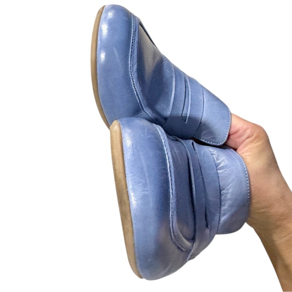 NEW Miz Mooz Satire Blue Leather Block Heel Slingback Sandal Loafer Size 10.5-11 - Picture 7 of 11